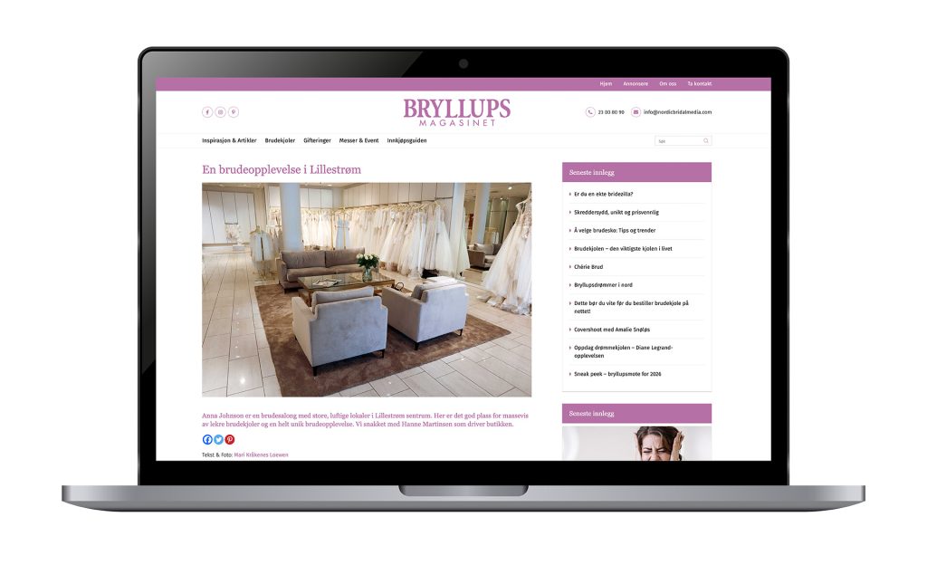 Bryllupsmagasinet Webartikkel