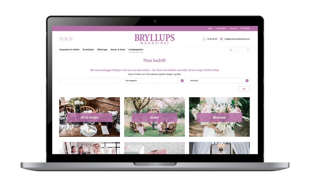 Bryllupsmagasinet - eksempel Innkjøpsguide